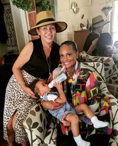 Phyllis Stephens with her grandson, Miles, and his maternal grandmother.